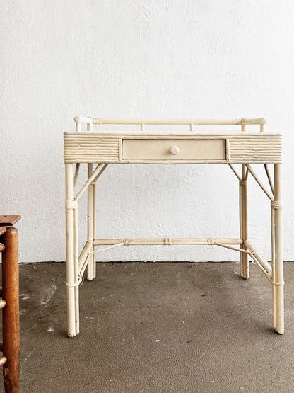 Antique Bamboo and Wood Painted Desk
