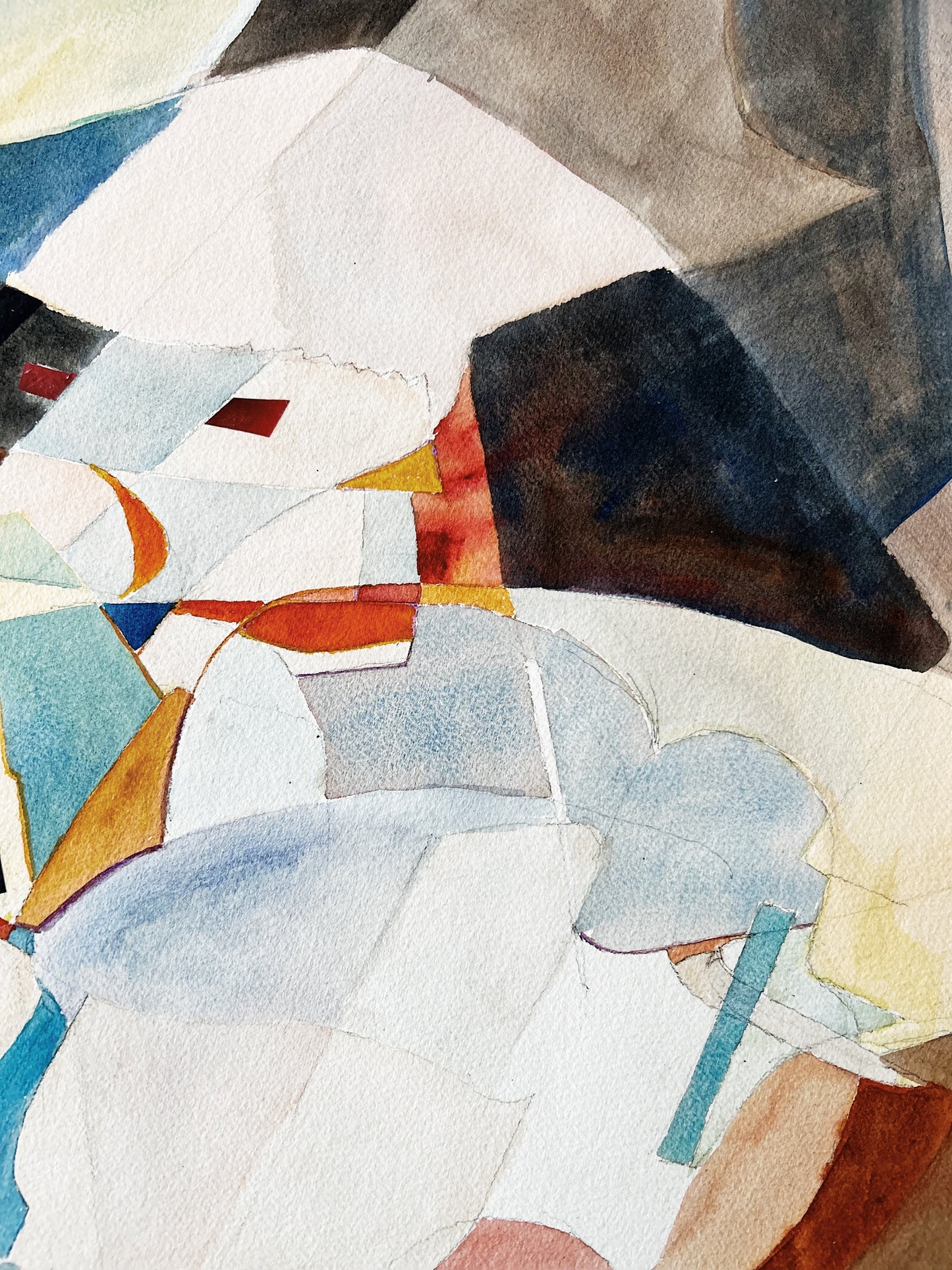 Mid Century Mixed Media Painting