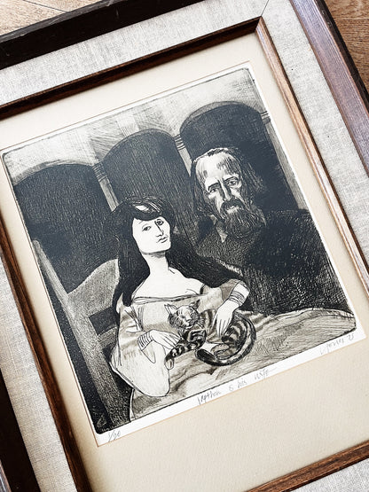 Original Vintage Etching