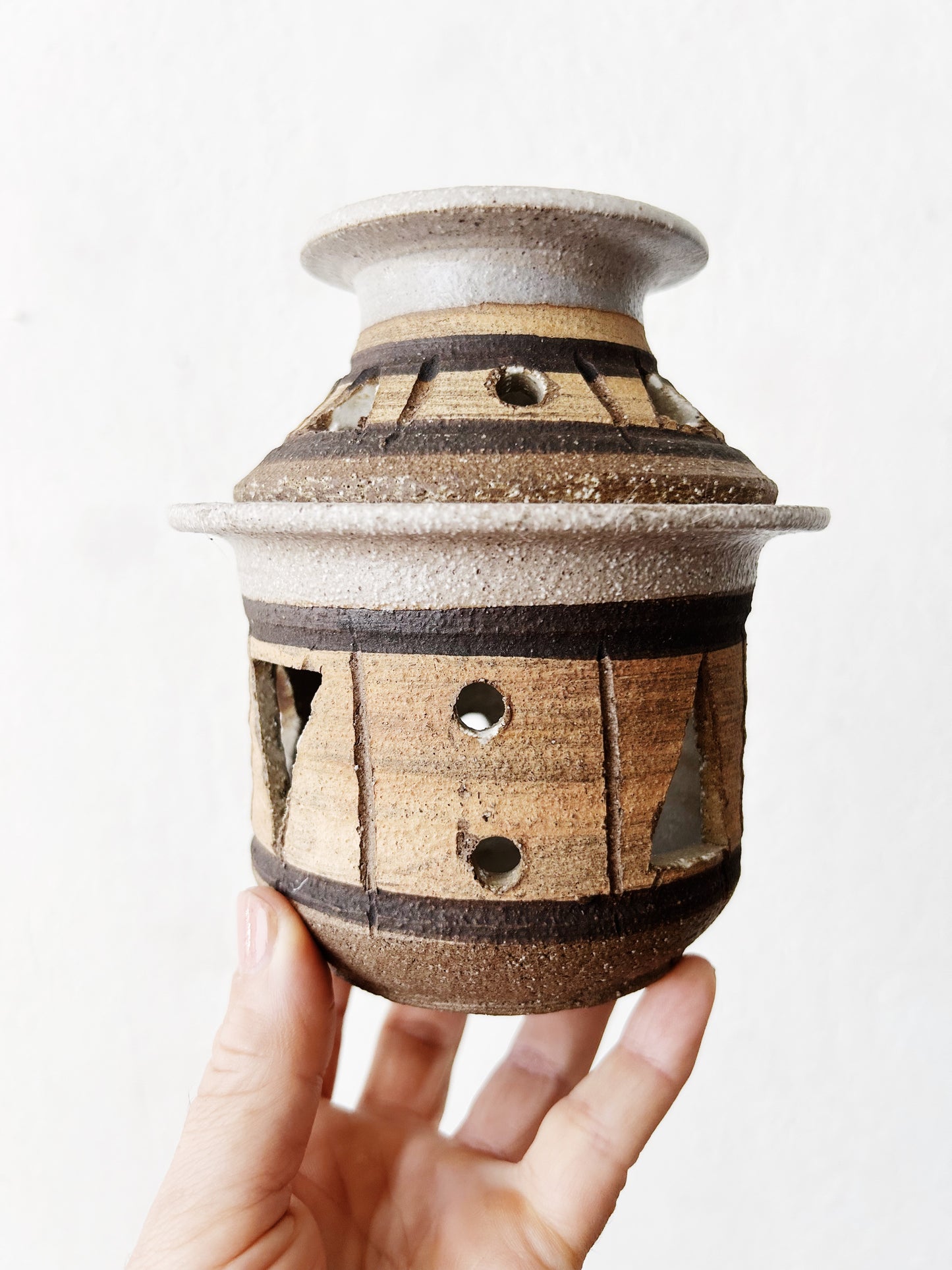 Vintage Stoneware Luminary