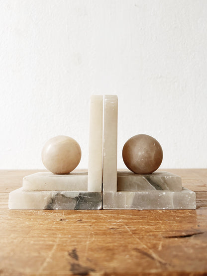 Vintage Marble Bookends