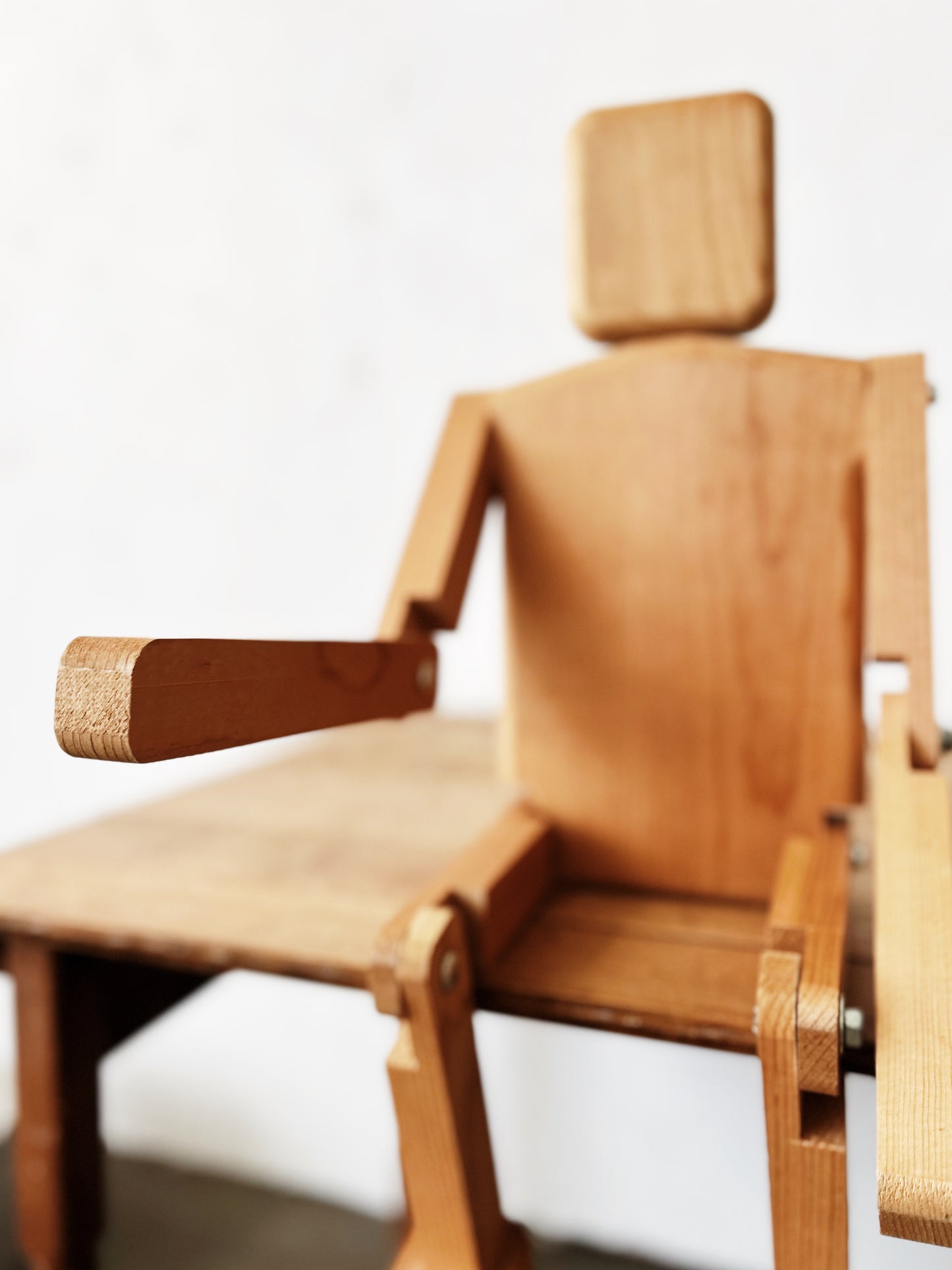 Vintage Modernist Wood Mannequin