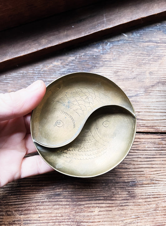 Antique Brass Trinket Dish
