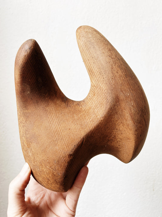 Vintage Carved Wood Sculpture