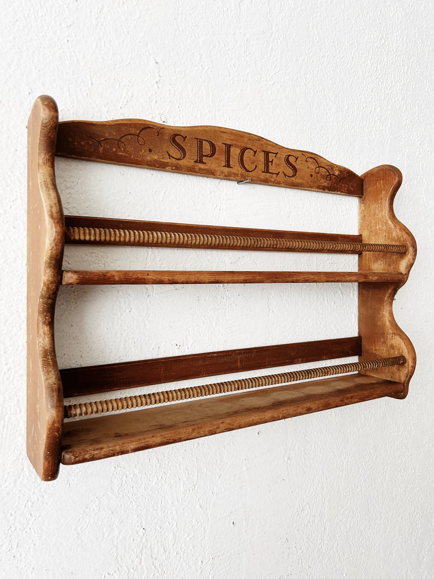 Vintage Wood Spice Rack