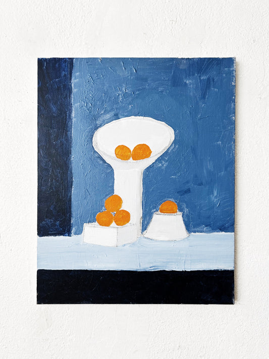 Vintage Hard Edge Still Life Painting