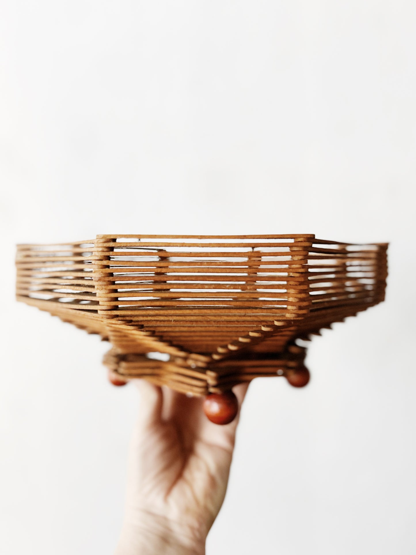 Vintage Handmade Tramp Art Bowl