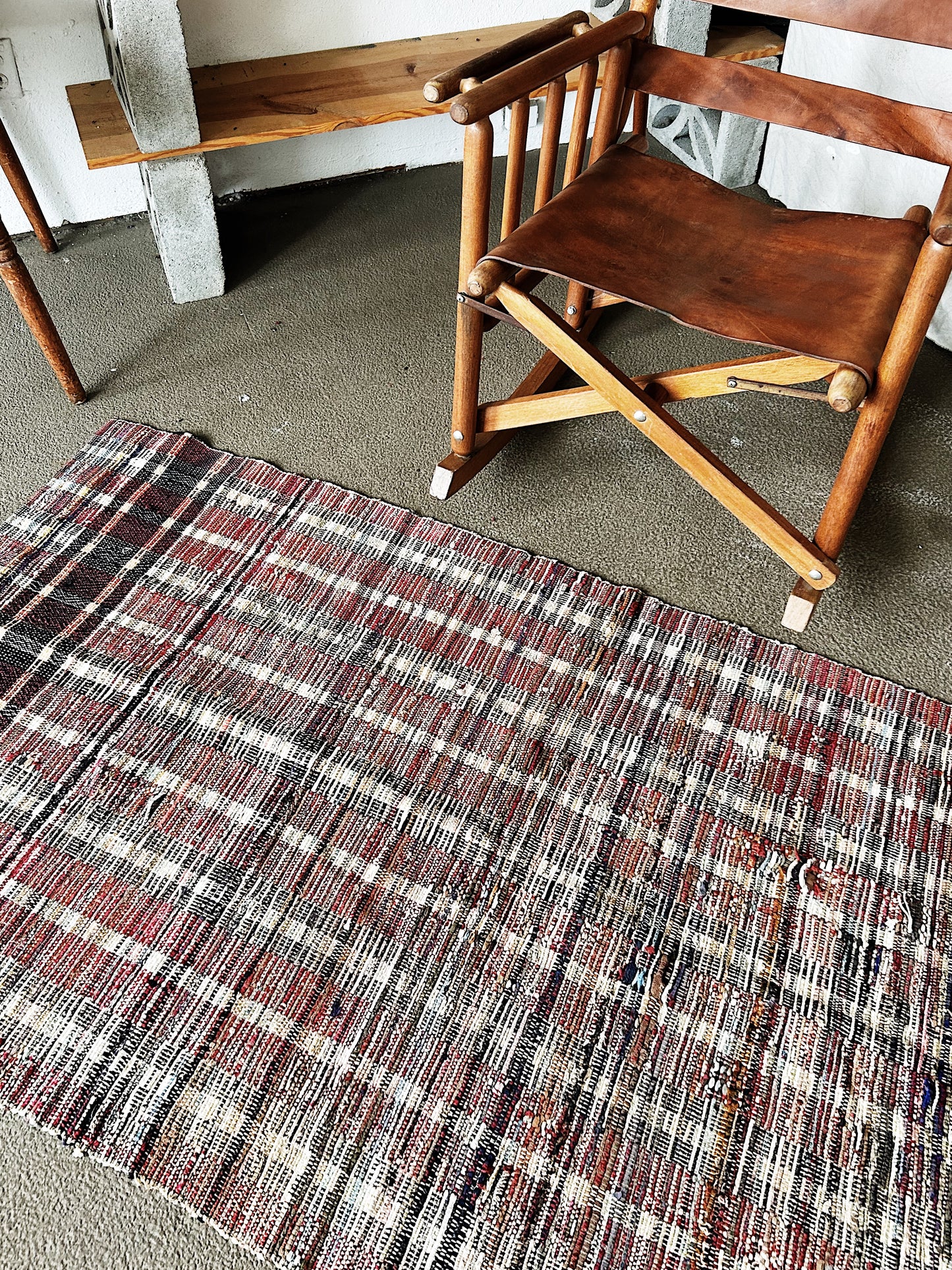 Vintage Cotton Rag Rug