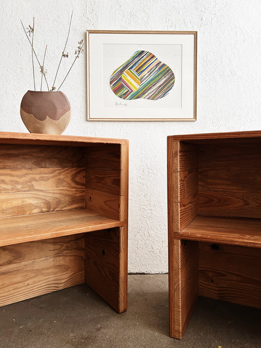 Vintage Wood Nightstands