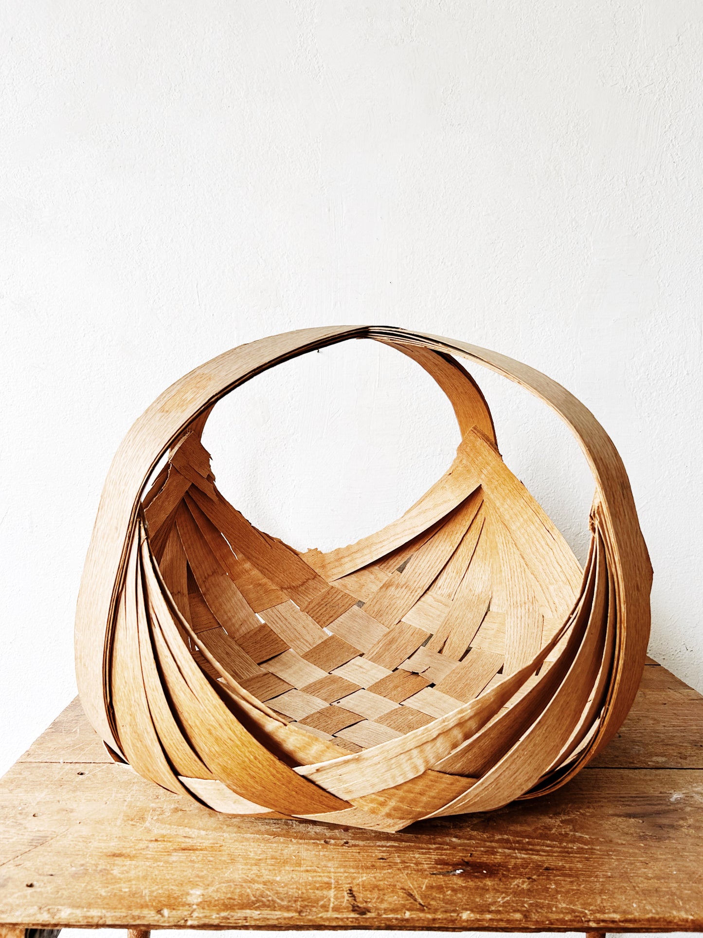 Vintage Split Pine Basket