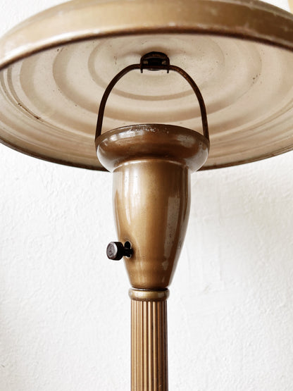 Mid Century Metal Lamp with Shade