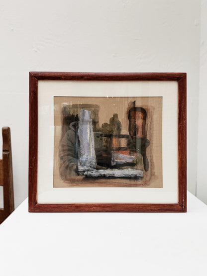 Vintage 1970s Abstract Landscape Painting