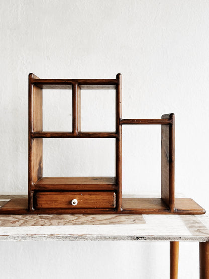 Vintage Wood Cubby Shelf