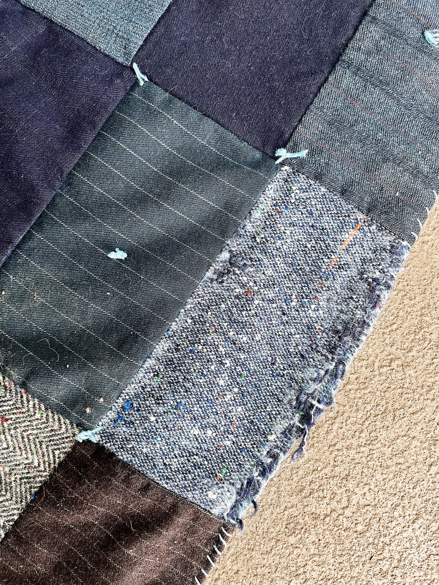 Vintage Wool Patchwork Quilt