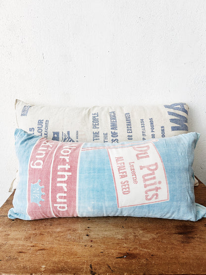 Vintage Flour Sack Cushion