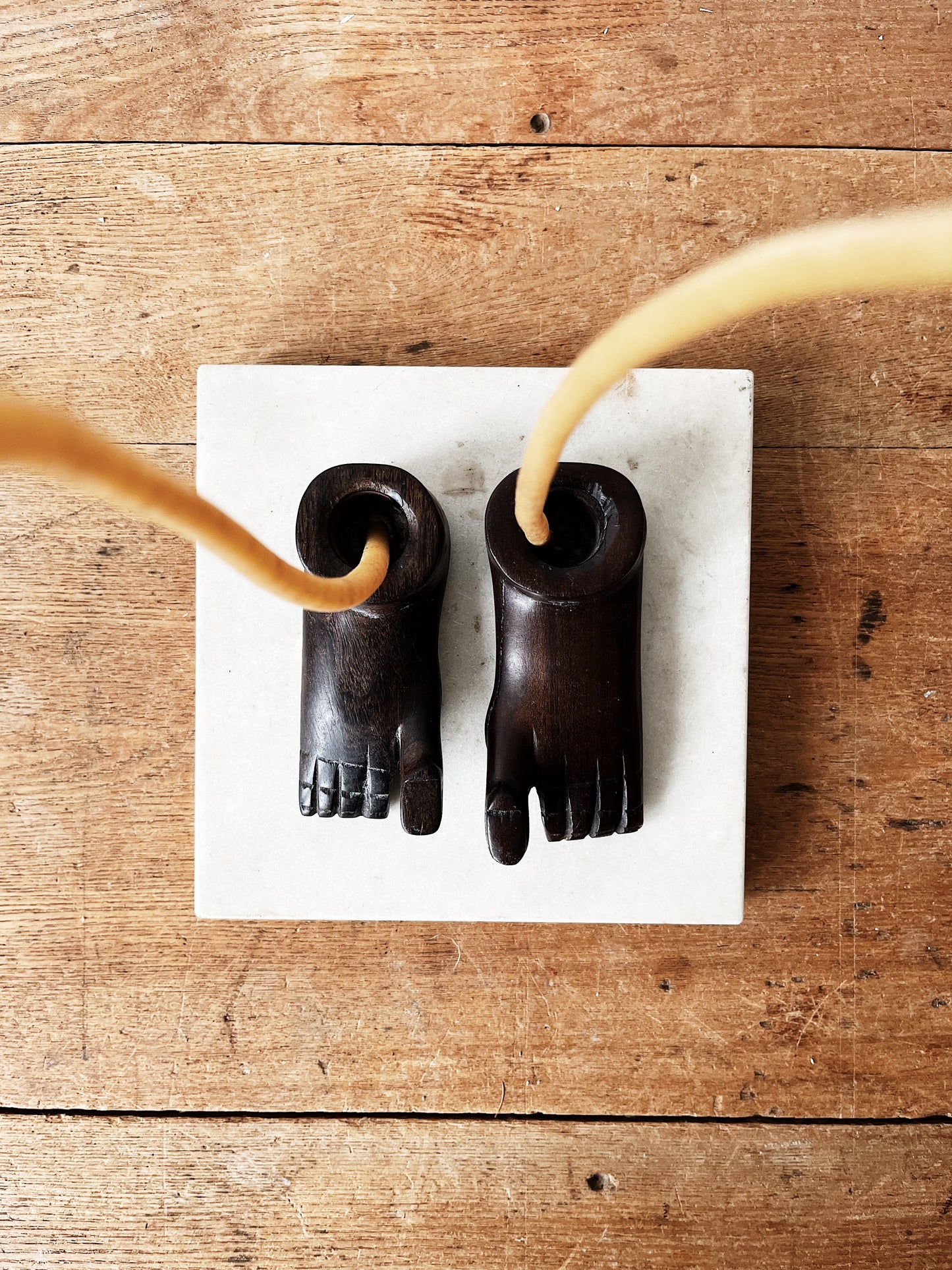 Vintage Wooden Candleholders