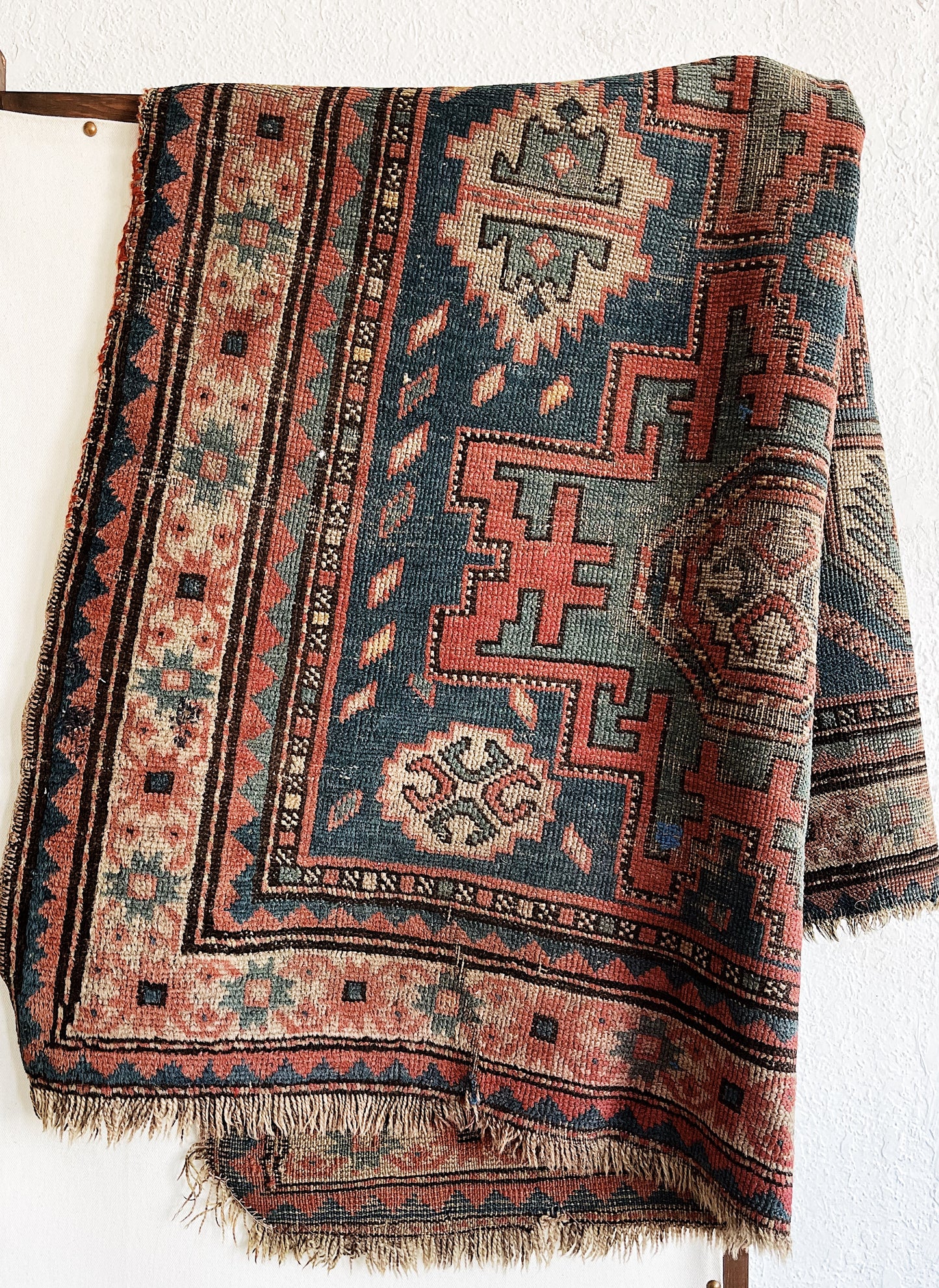 1920s Hand Knotted Wool Kilim Rug