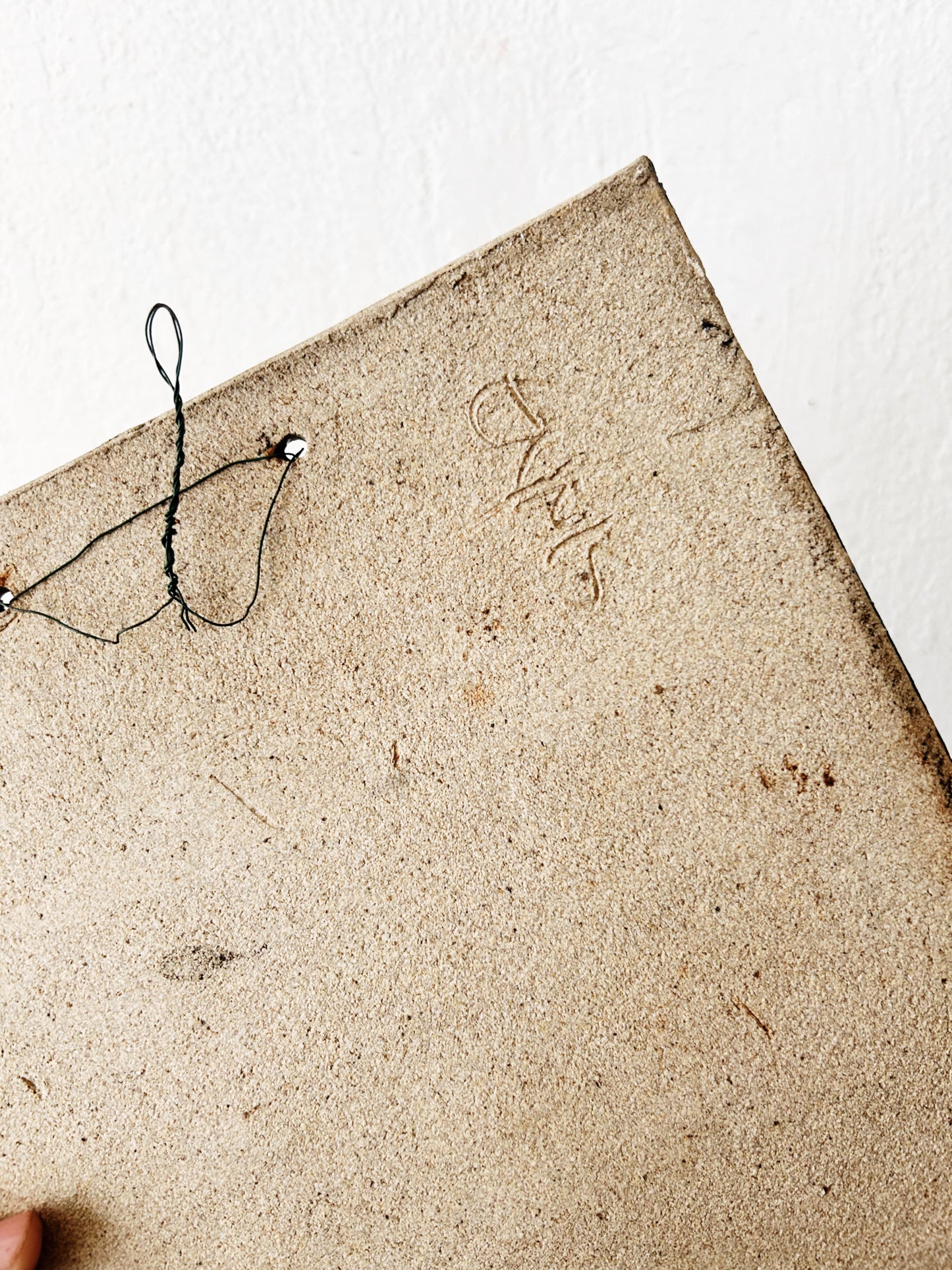 Vintage Handmade Ceramic Art Tile