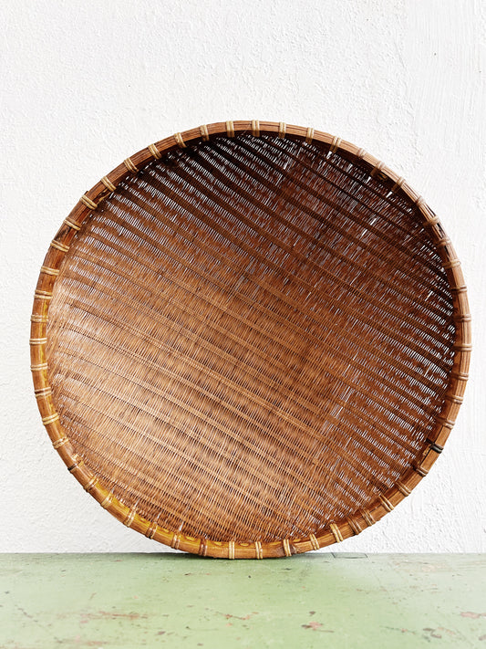 Large Vintage Round Basket