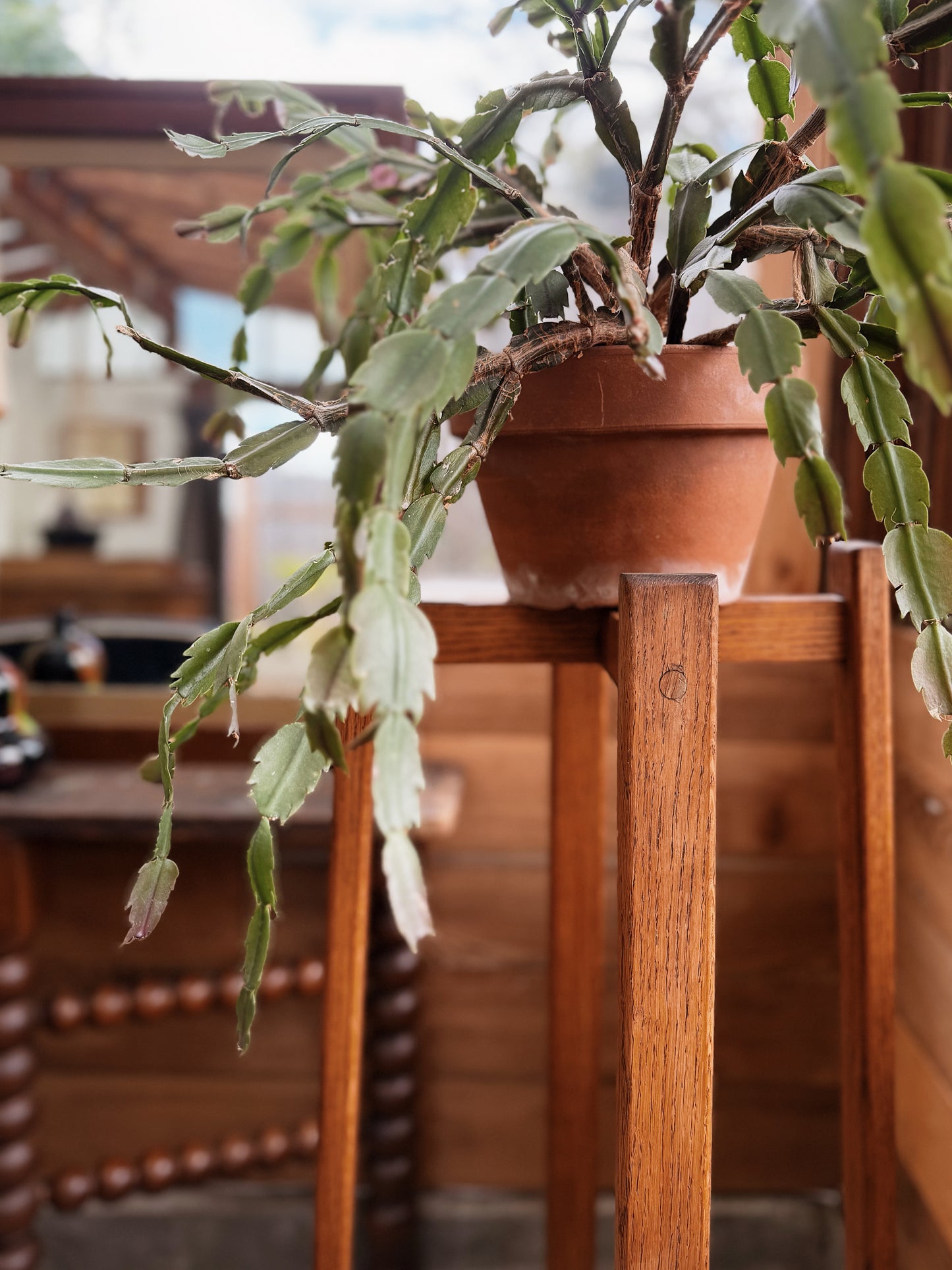 Vintage Tall Wood Stand