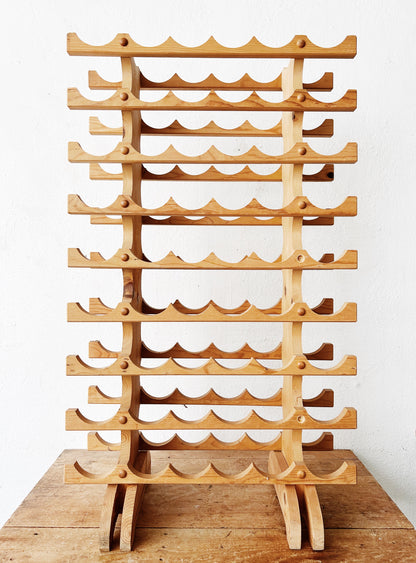 Large Vintage Handmade Wine Rack