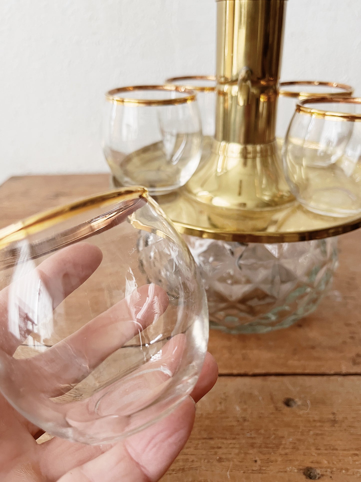 Mid Century Liqueur Decanter Set