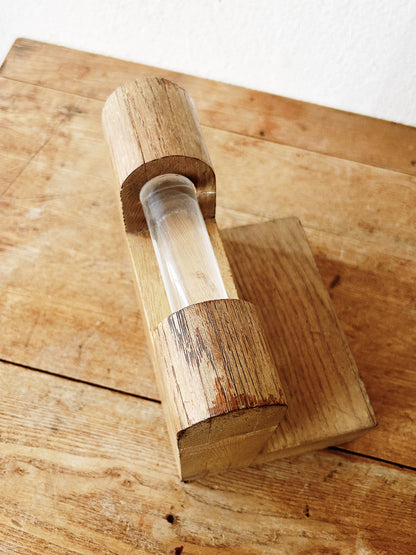 Chunky Wood and Lucite Sculpture