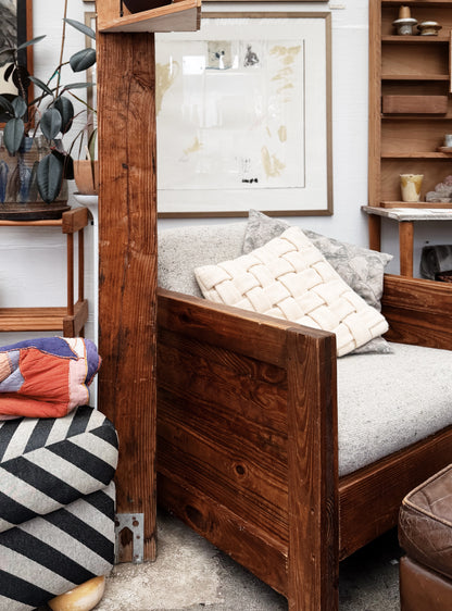 Vintage Striped Ottoman