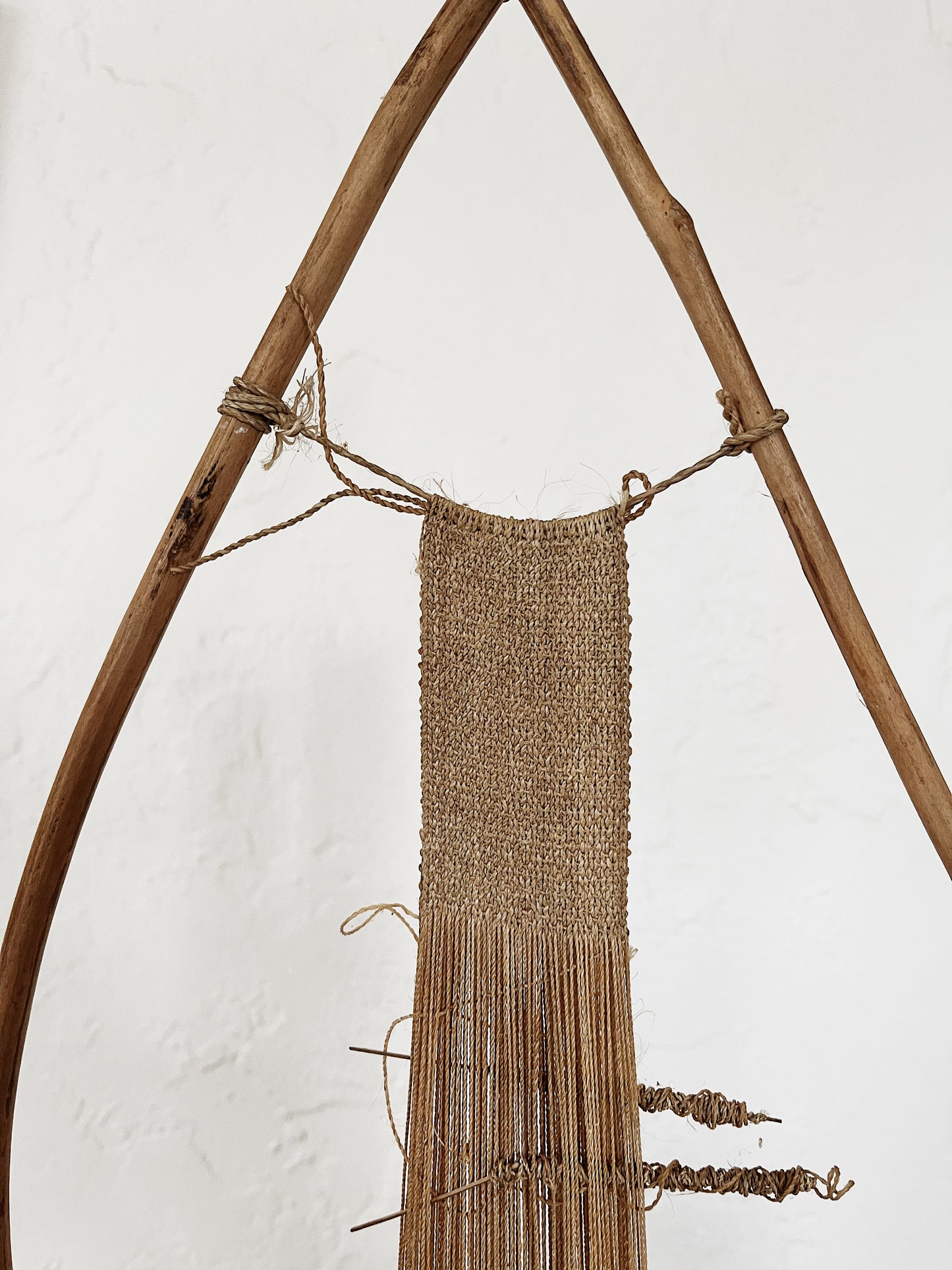 Vintage Linen Teardrop Weaving Loom