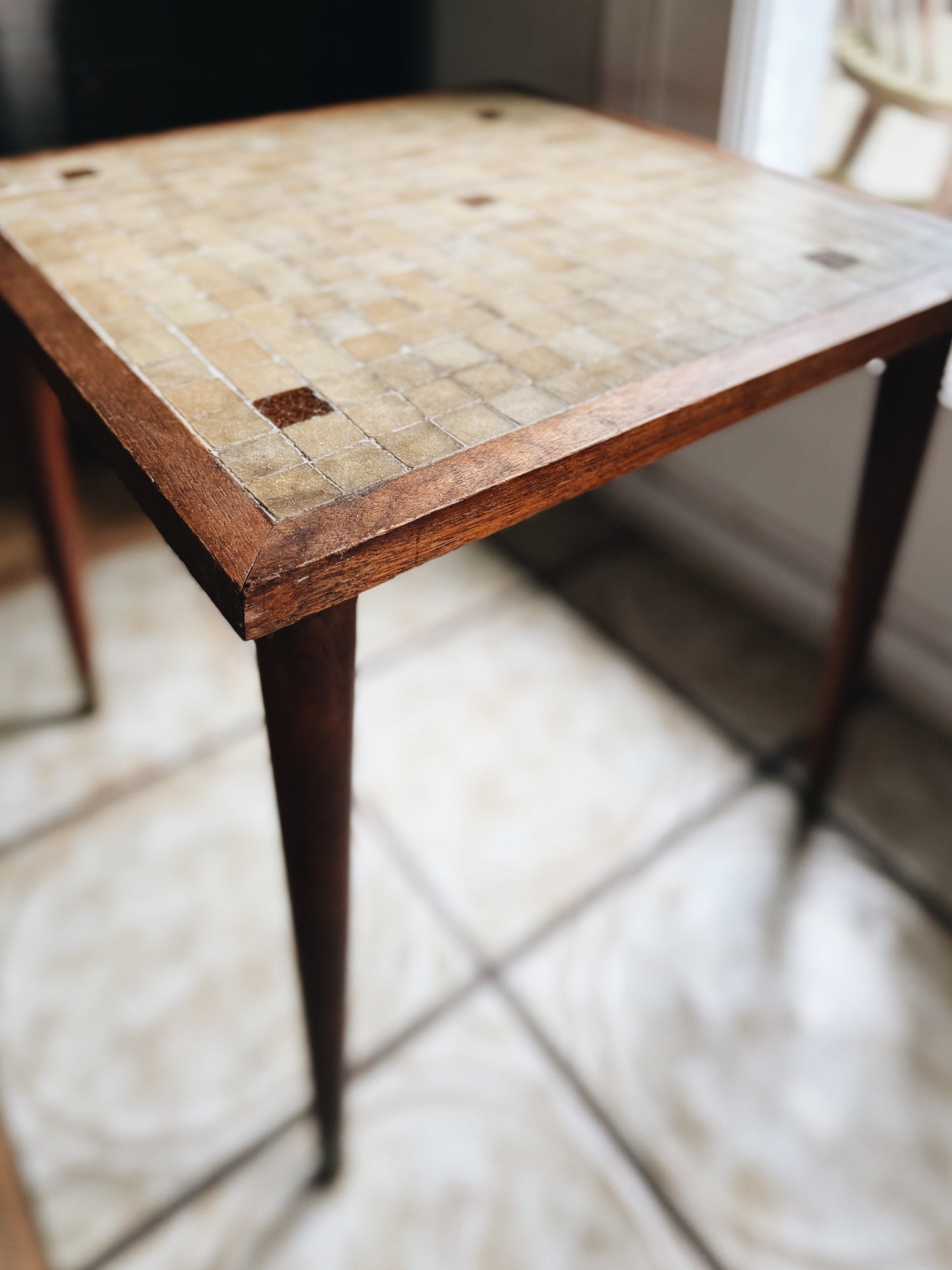 Mid Century Mosiac Tile Table