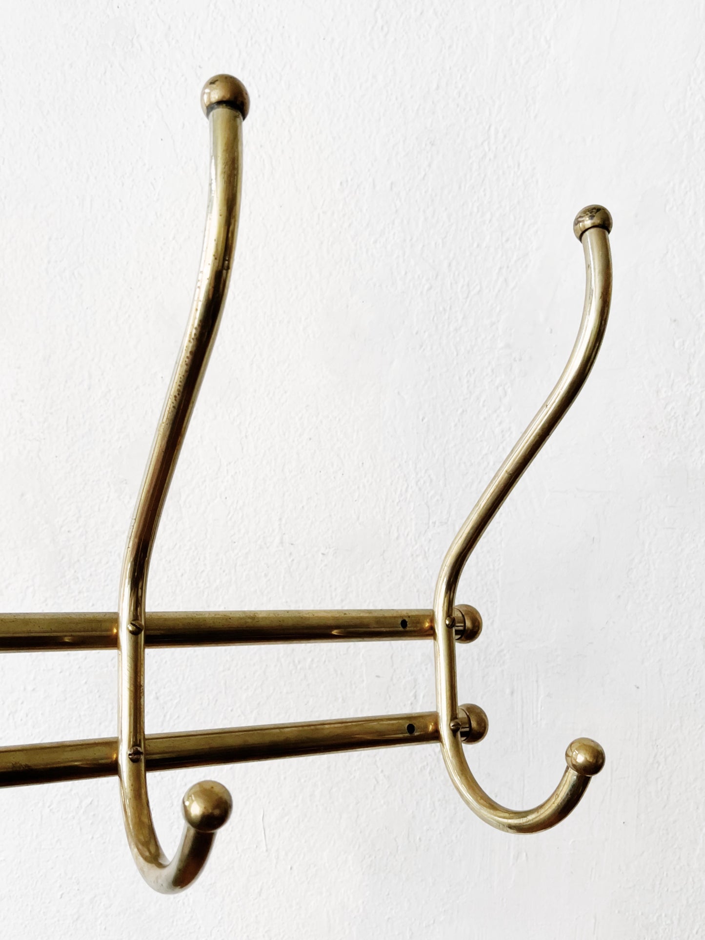 Vintage Brass Coat Rack