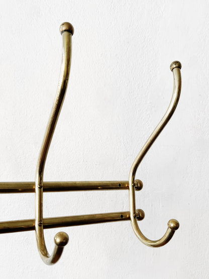 Vintage Brass Coat Rack