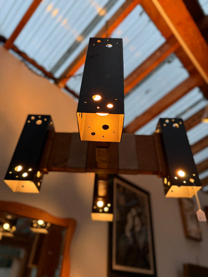 Vintage Brutalist Chandelier