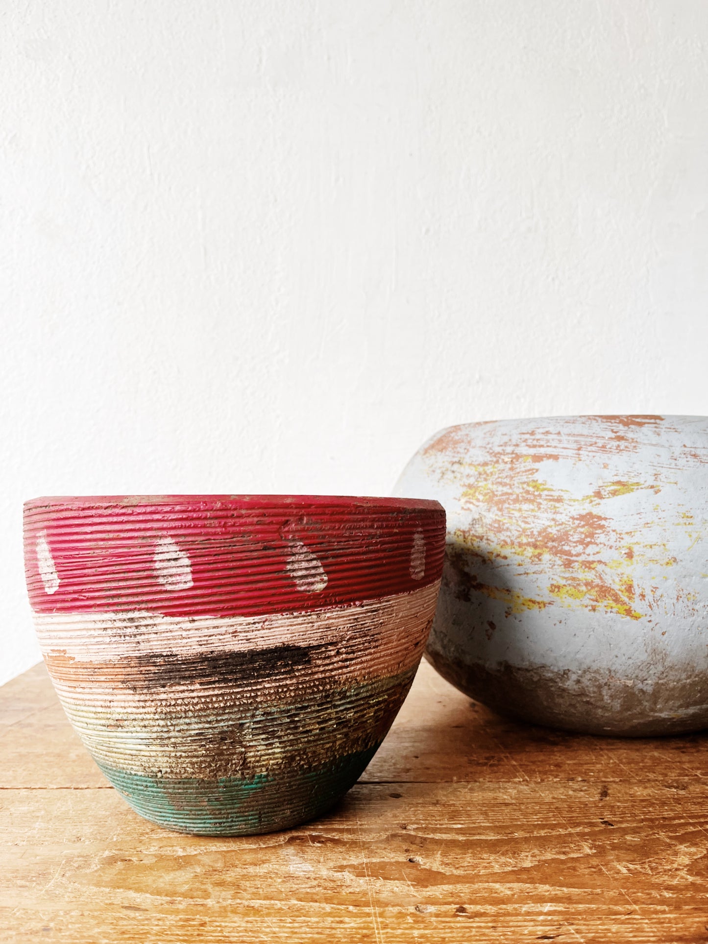 Vintage Painted Terra Pot