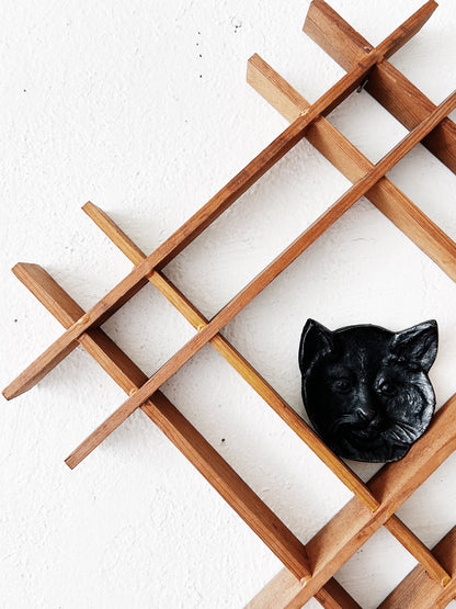 Cast Iron Black Kitty Dish