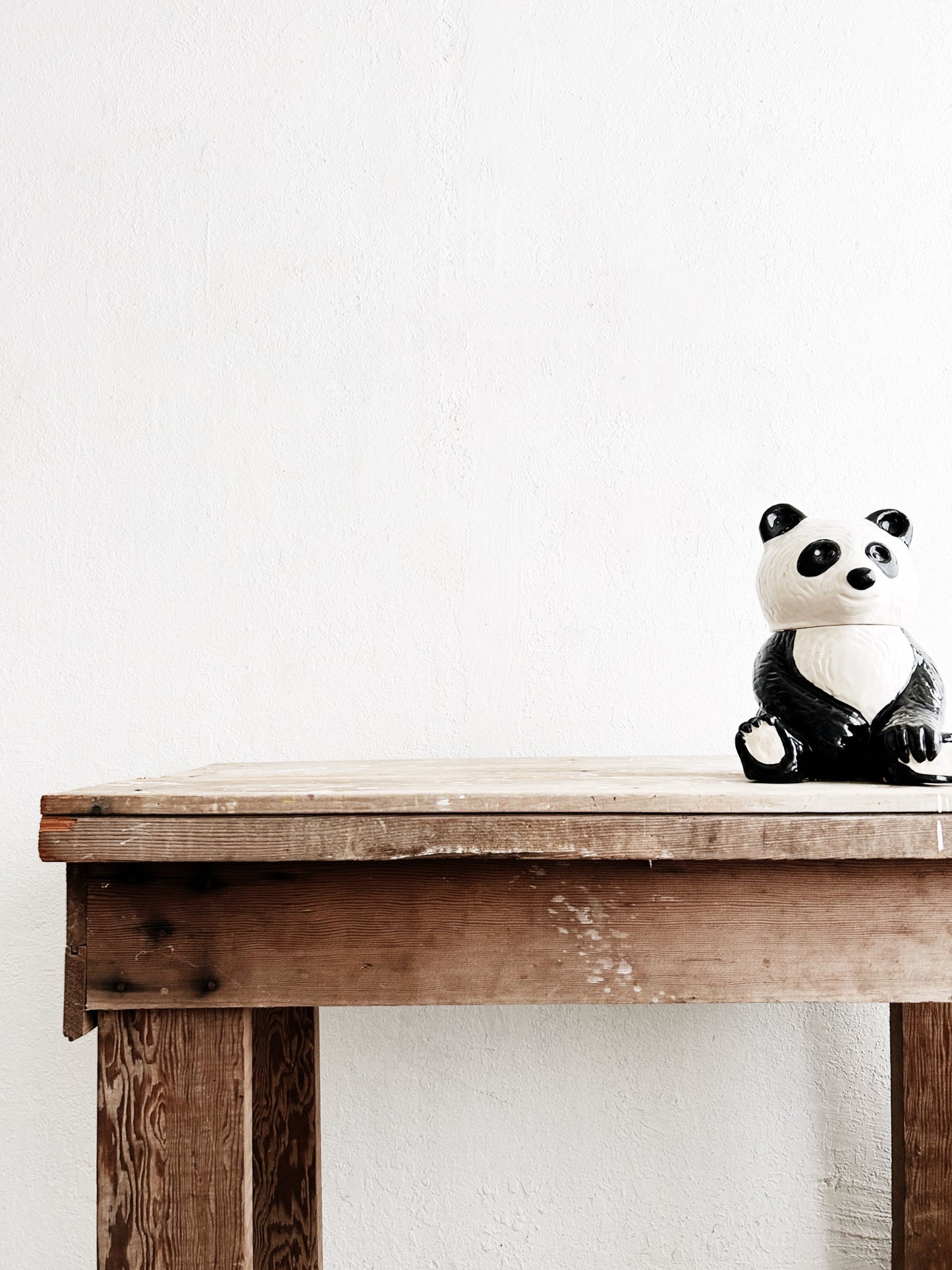Mid Century Panda Cookie Jar