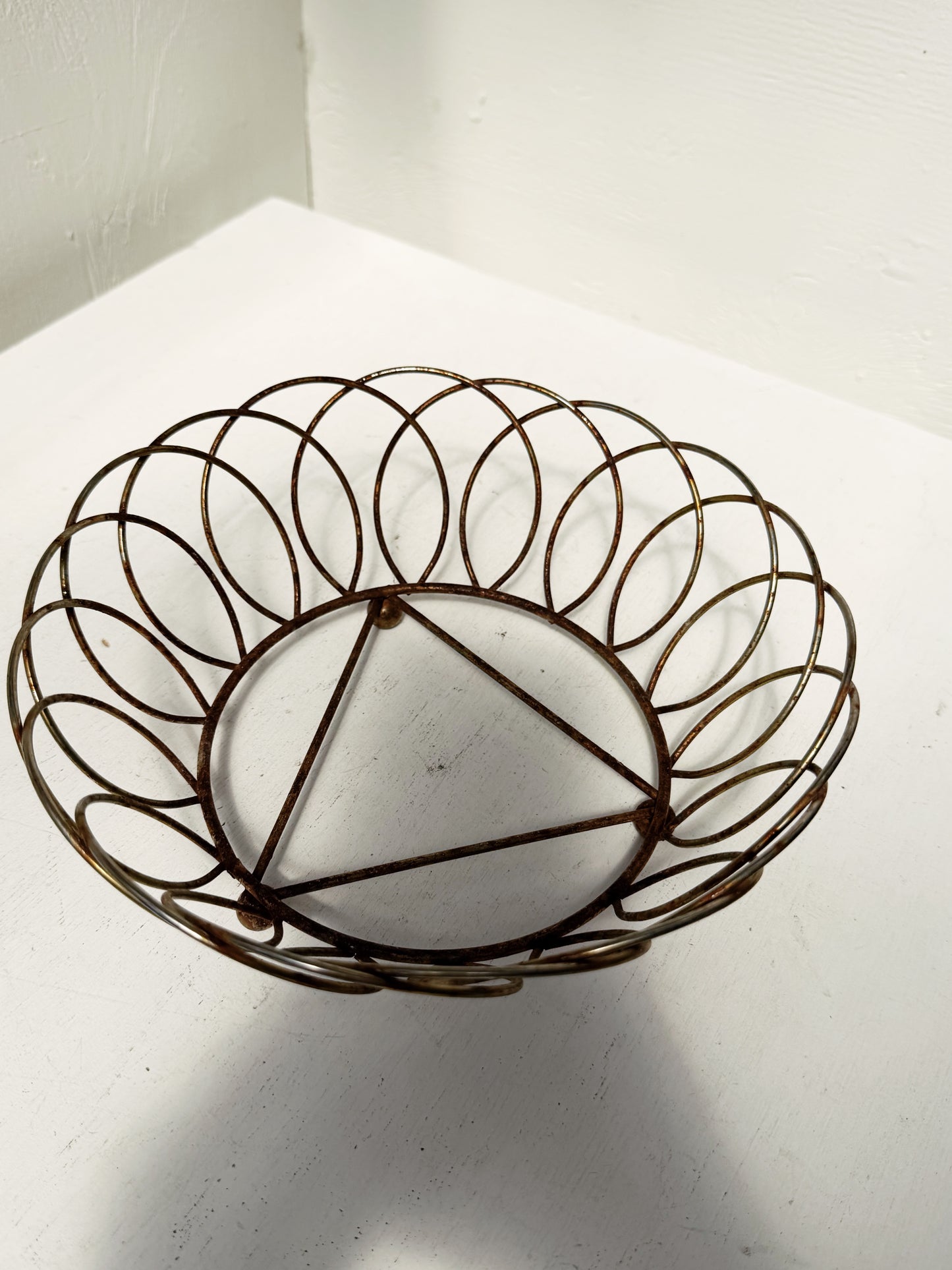 Vintage Brass Wire Bowl