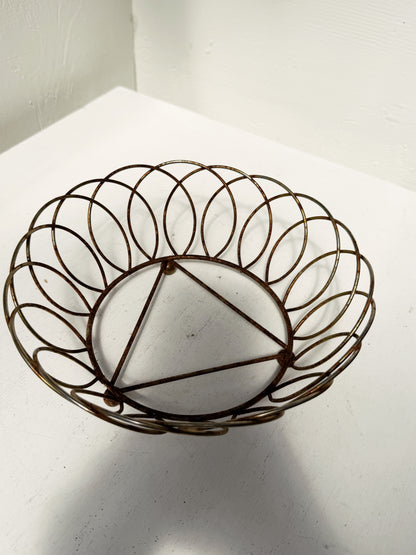 Vintage Brass Wire Bowl