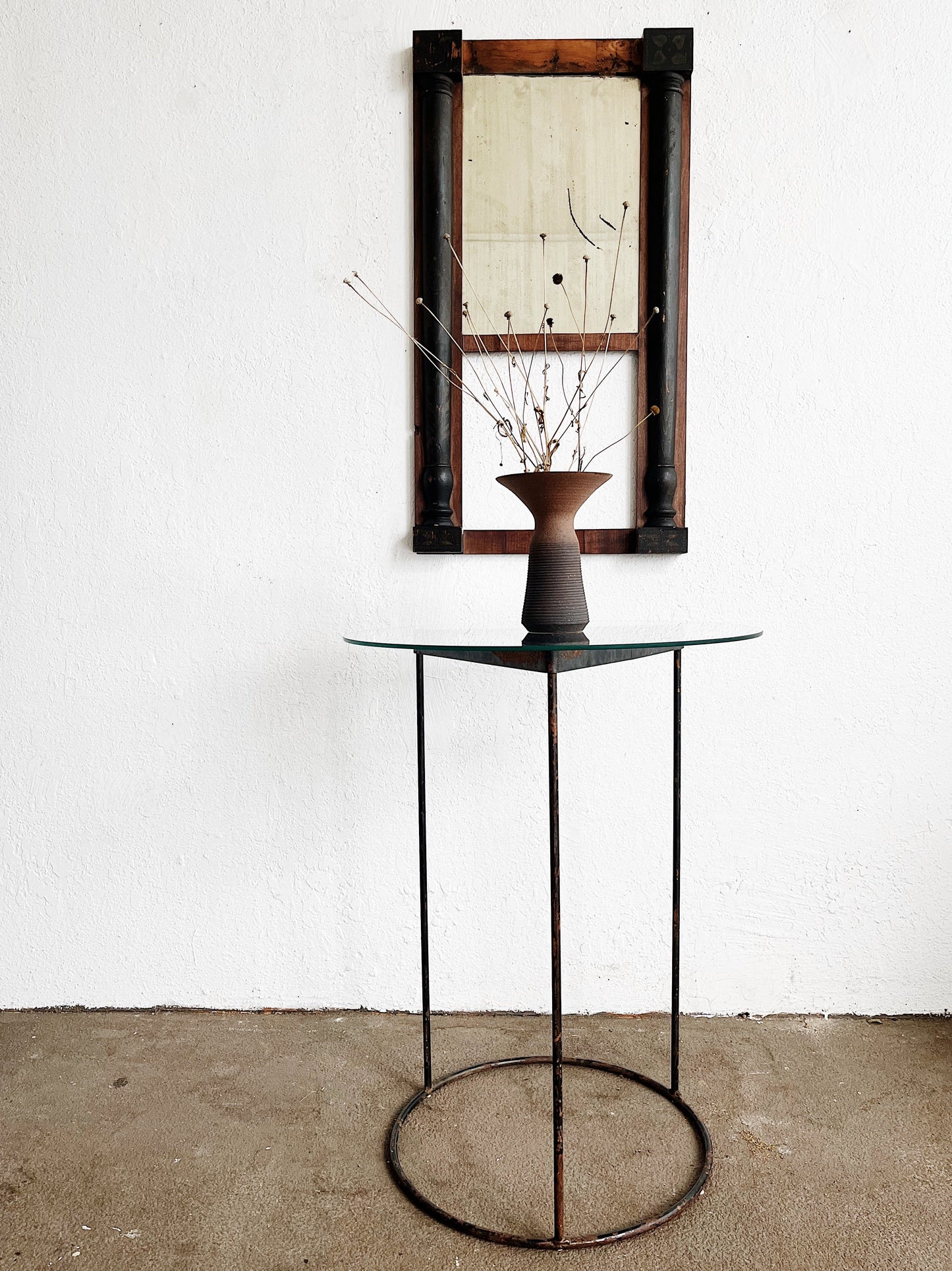 Antique Tole Painted Mirror