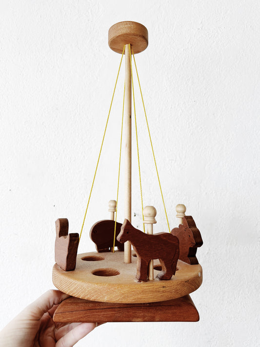 Vintage Handmade Carousel Toy