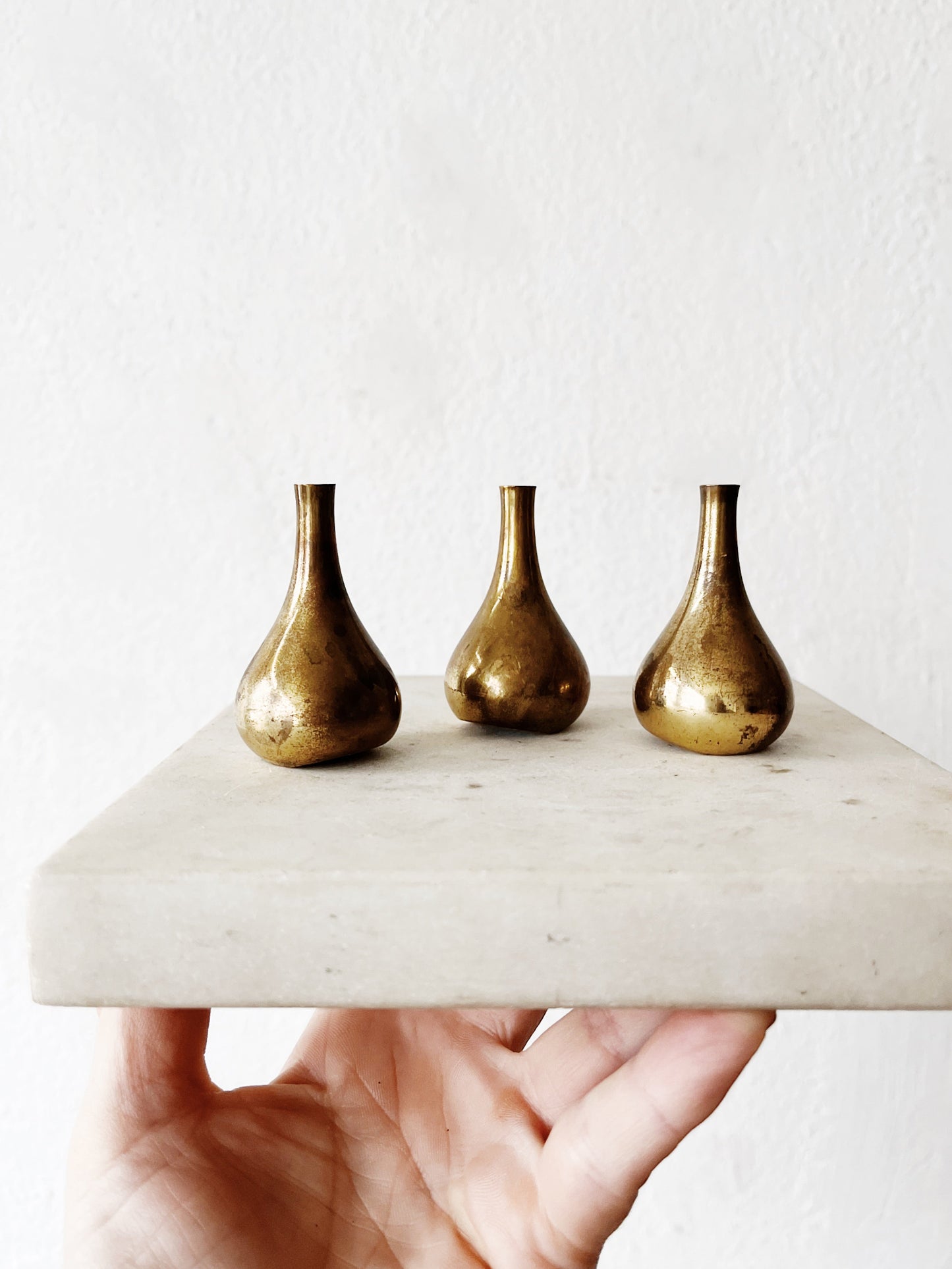 Danish Modern Teardrop Candle Holders and Candles