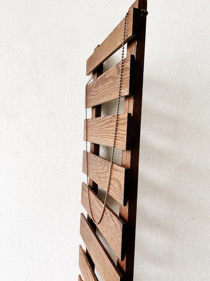 Vintage Oak Hanging Rack