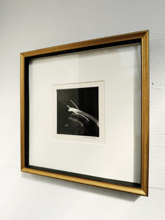 Painterly Vintage Abstract Monoprint