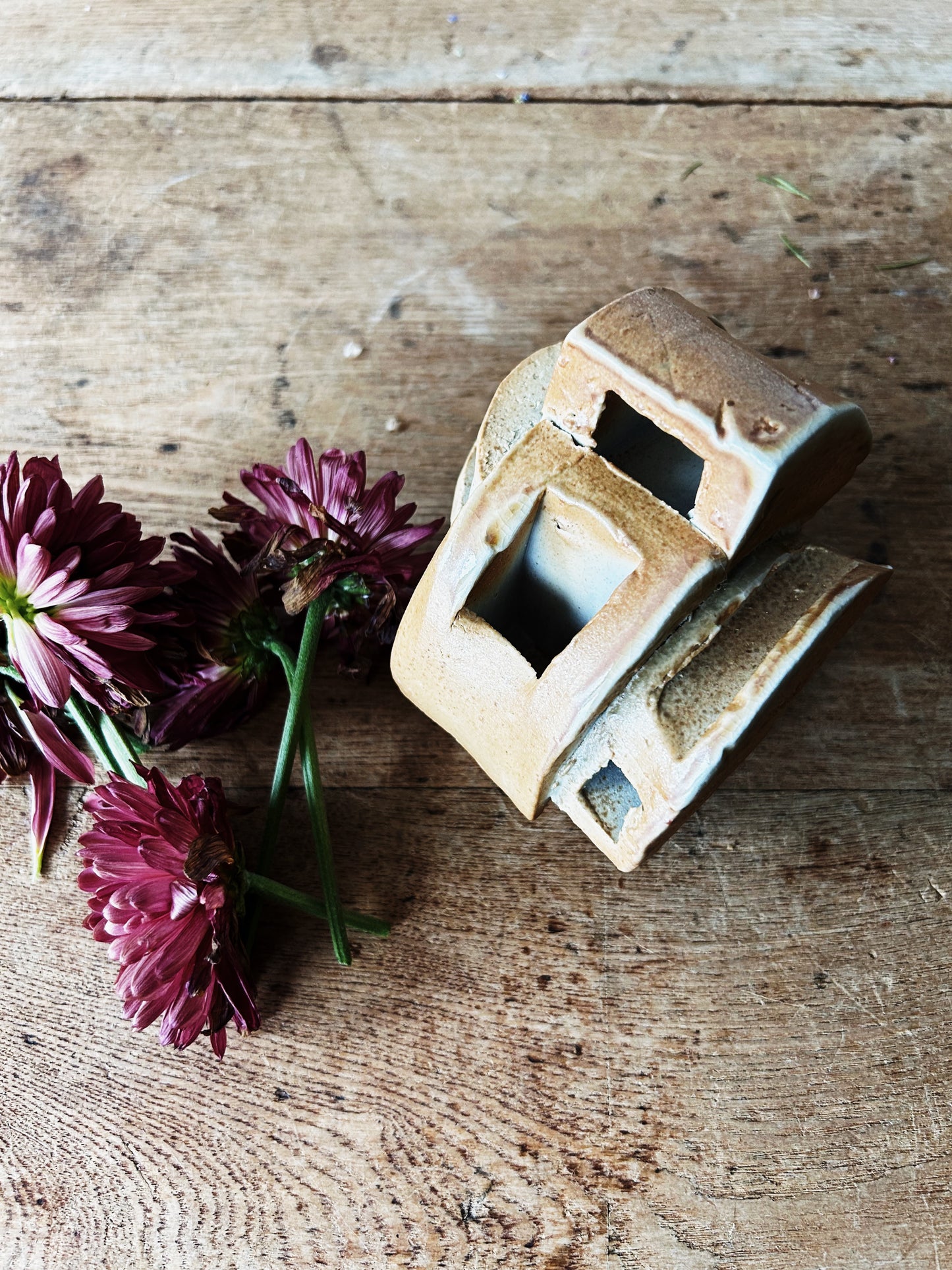 Handmade Clay Brutalist Style Sculpture