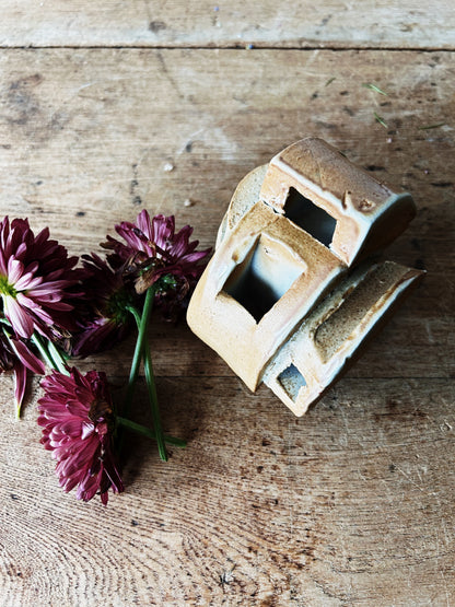Handmade Clay Brutalist Style Sculpture