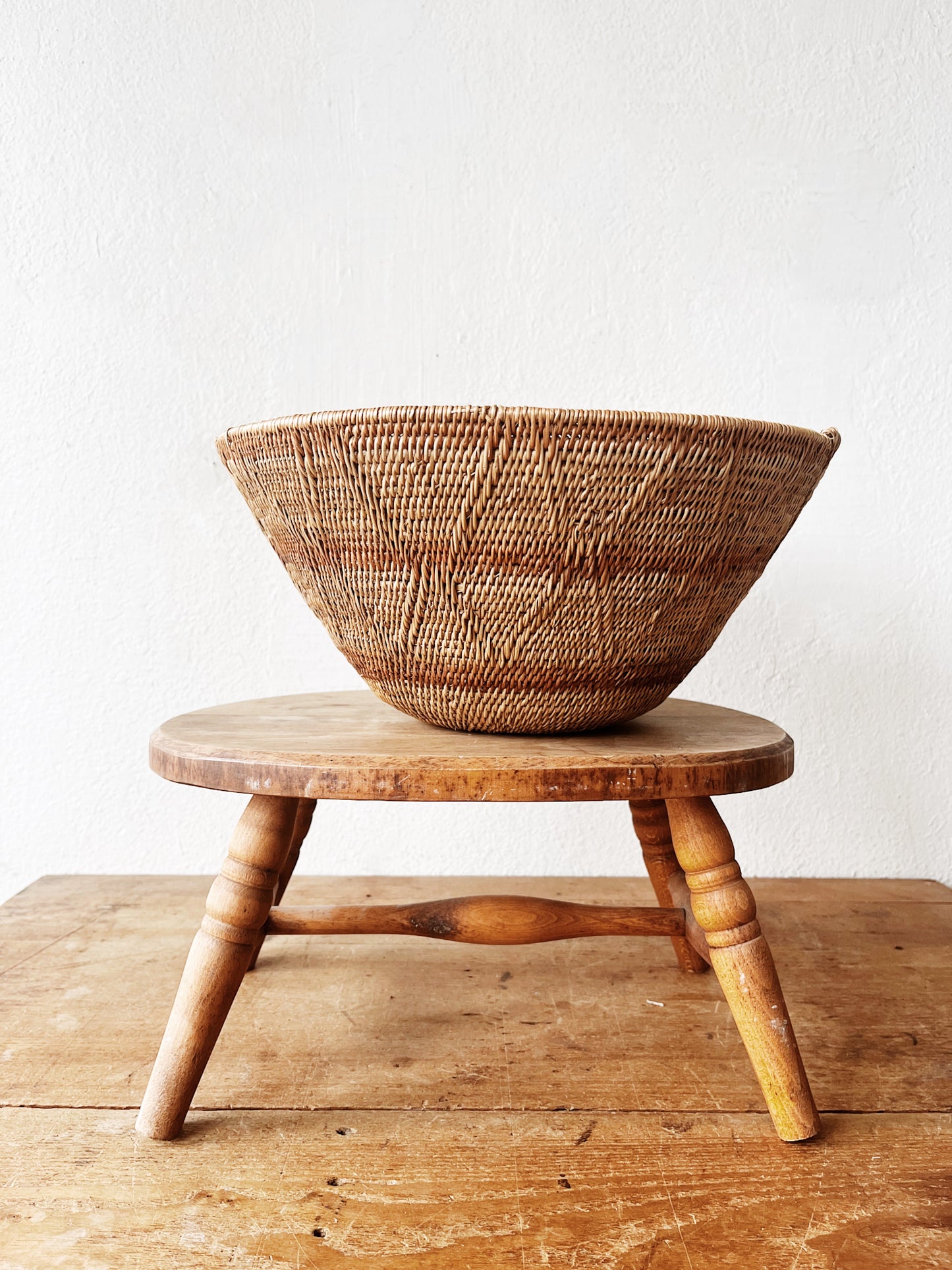 Woven Deep Basket Bowl