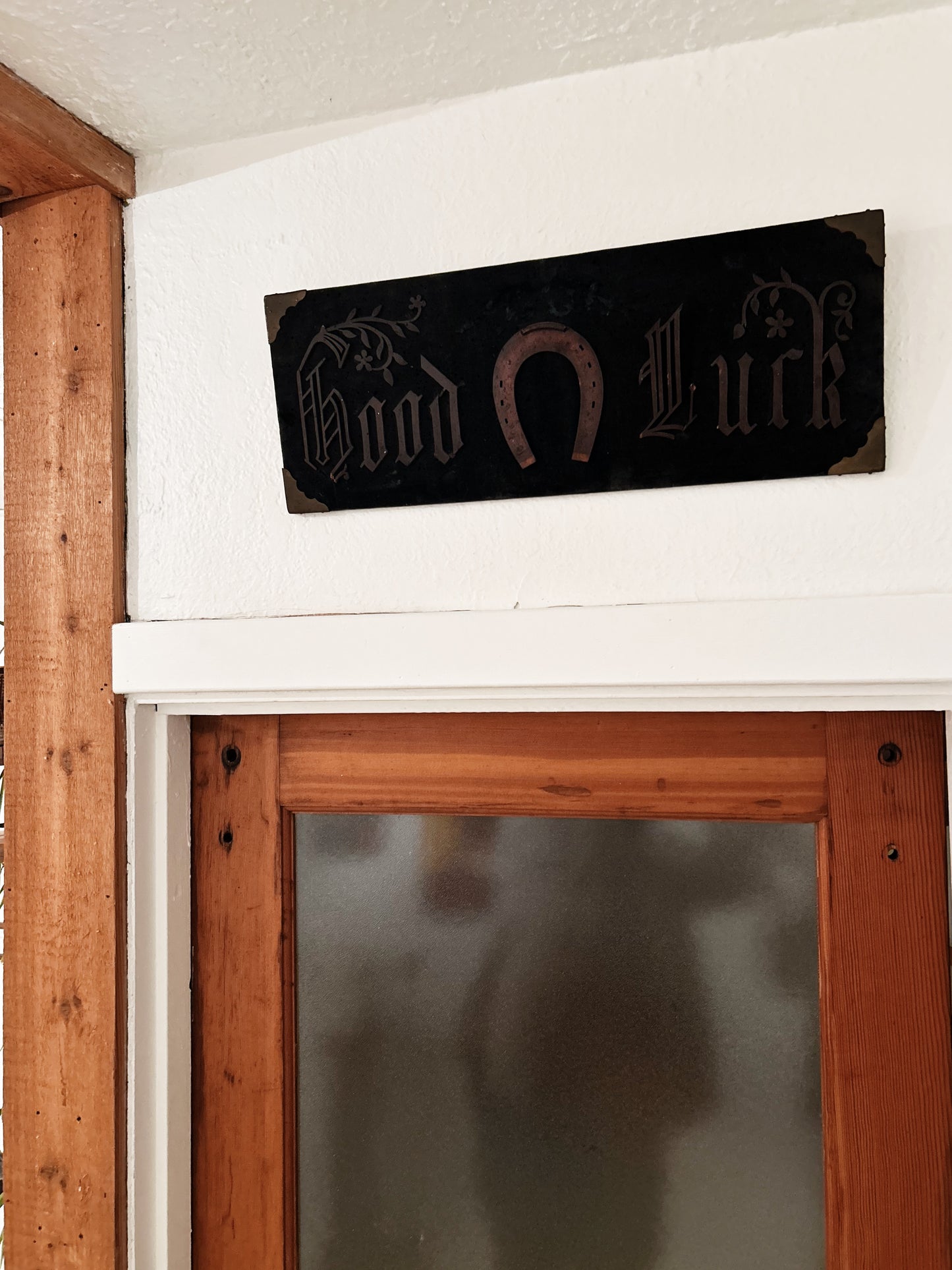 Antique 'Good Luck' Trunk Liner