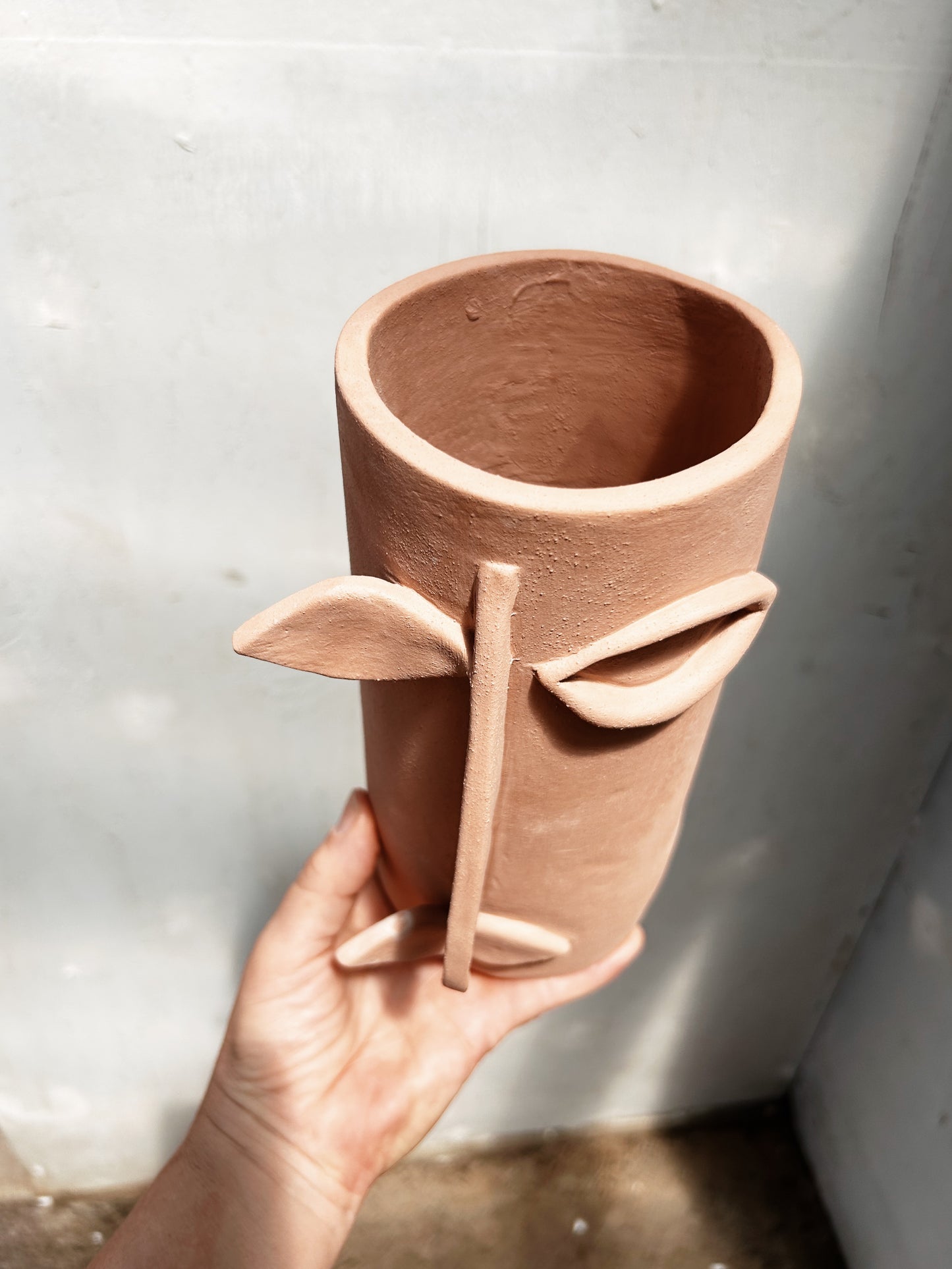 Handmade Picasso Inspired Terra Vase