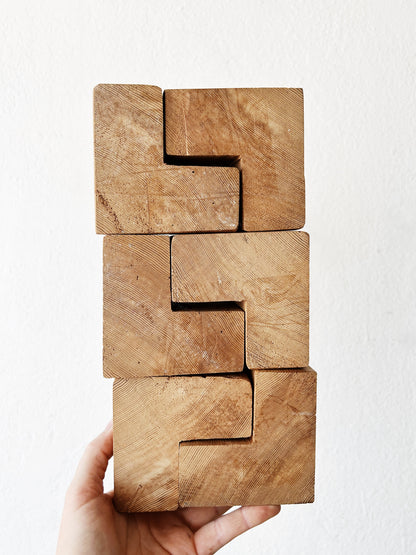 Handmade Wood Puzzle Sculpture