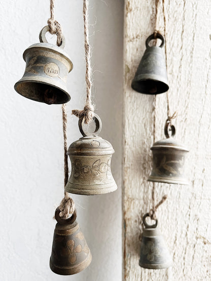 Antique Brass Temple Bells